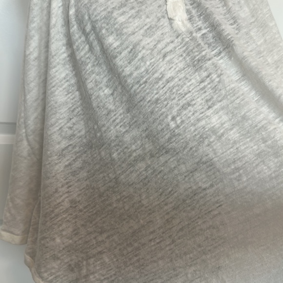 Free People, We The Free Linen and Cotton Blend Ivory Draped Smock Tank - Picture 4 of 7